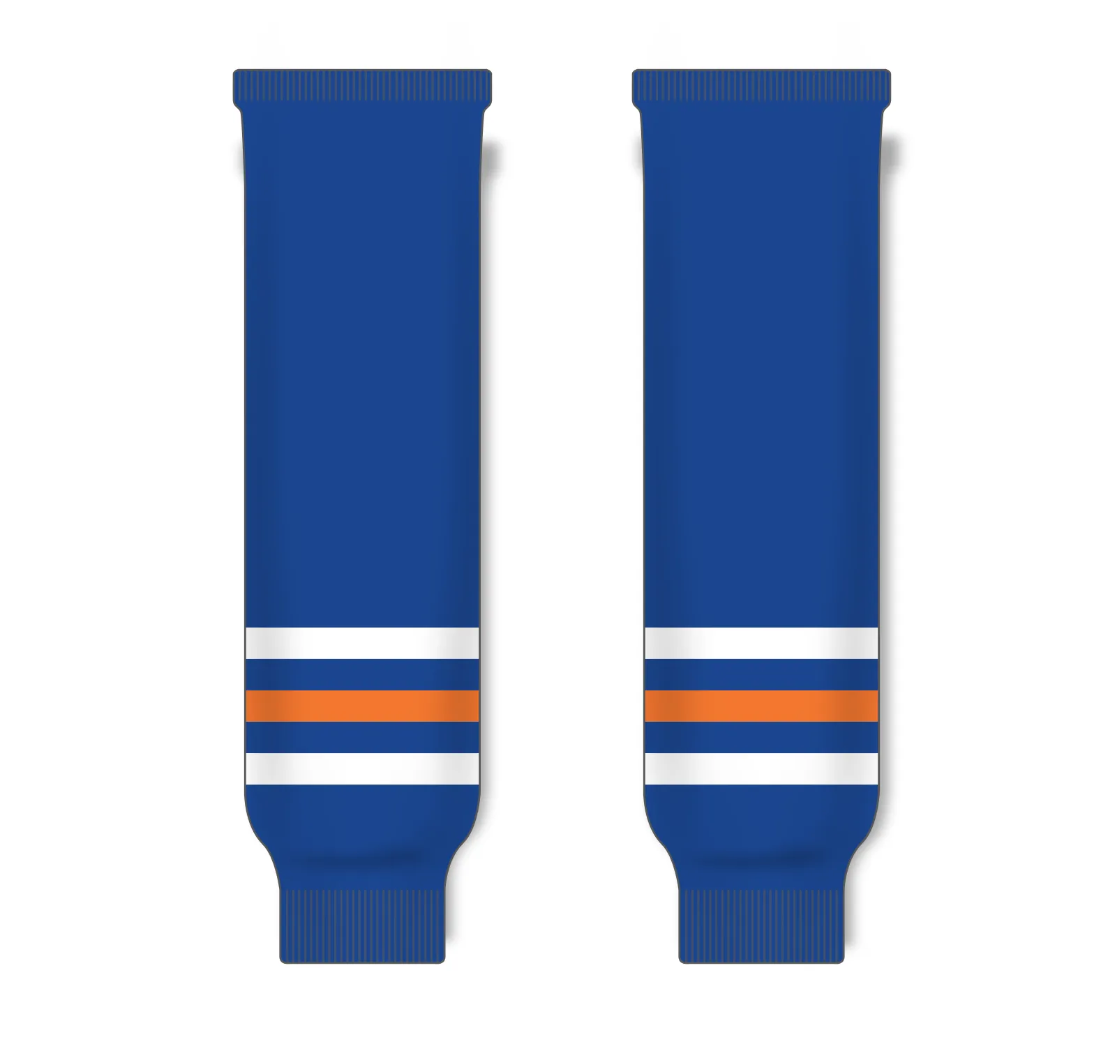 Athletic Knit (AK) HS630-320 Edmonton Oilers Royal Blue Knit Ice Hockey Socks