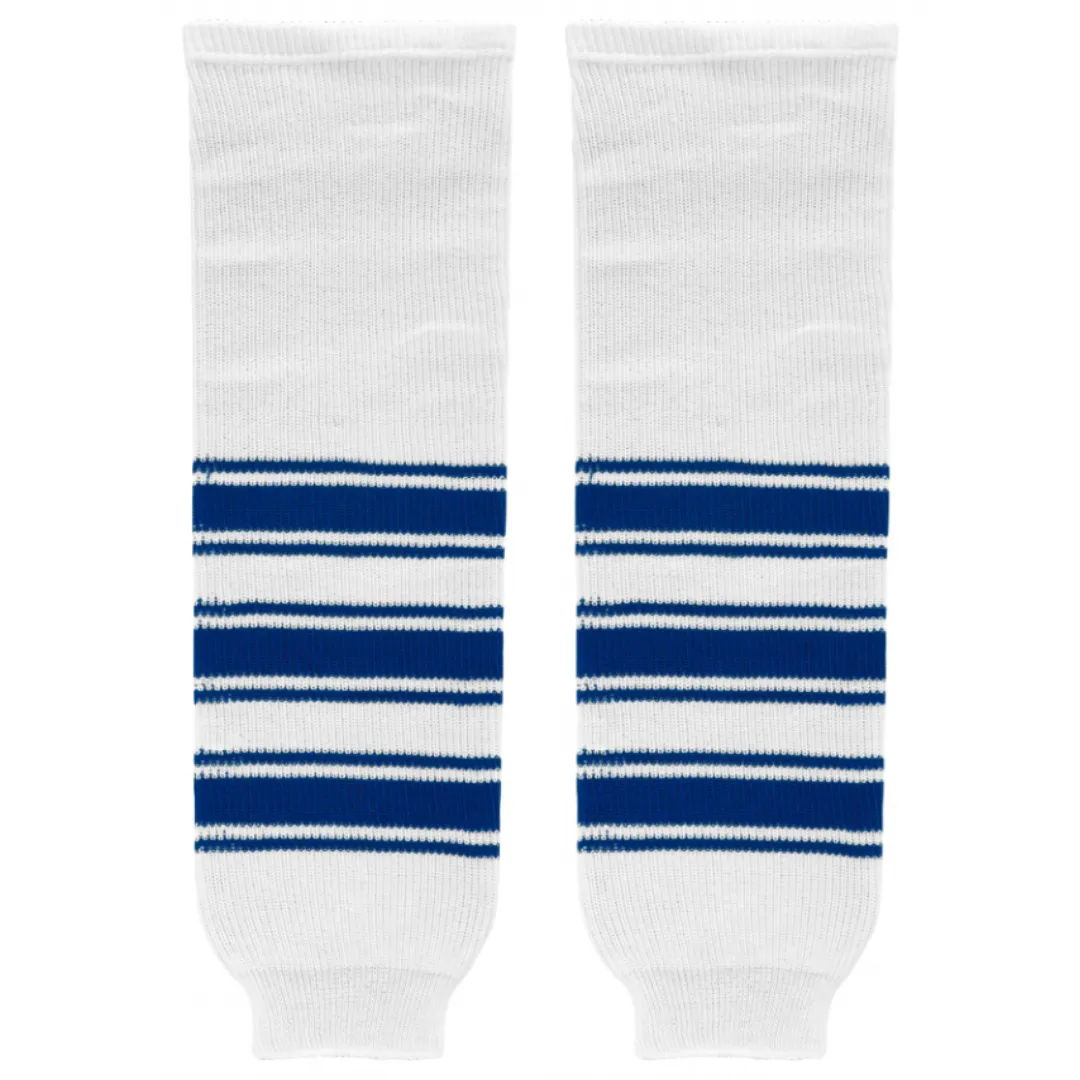 Athletic Knit (AK) HS630-505 New Toronto Maple Leafs White Knit Ice Hockey Socks