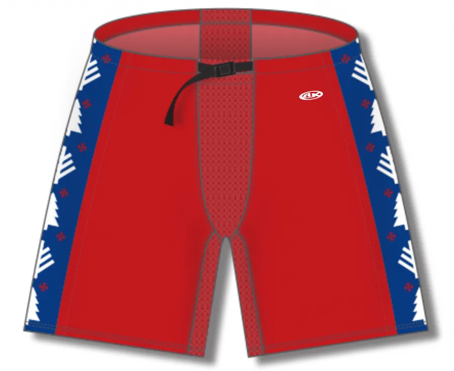 Athletic Knit (AK) ZH901-CHR2405 Red Christmas Sweater Sublimated Ice Hockey Pant Shell (Copy)