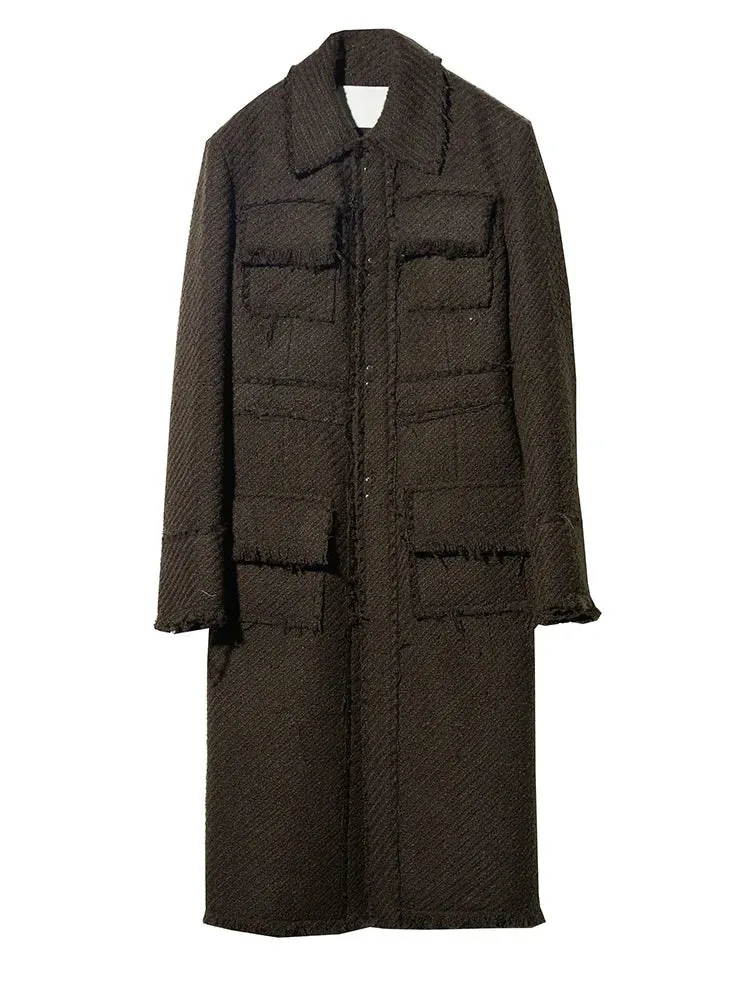 Cartrossi Frayed Pocket Coat