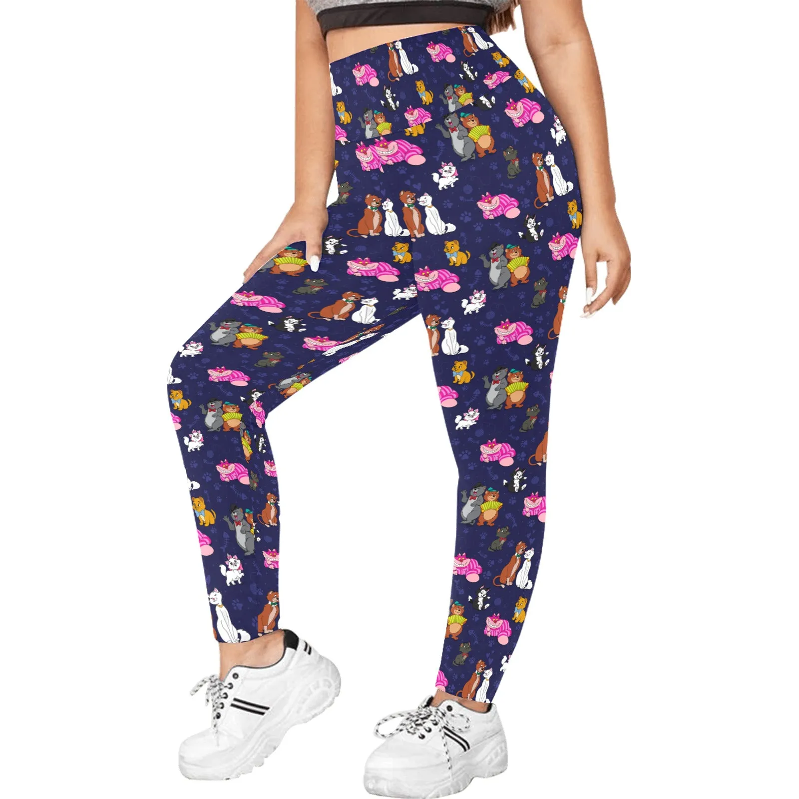 Cat Favorites Women's Plus Size Athletic Leggings