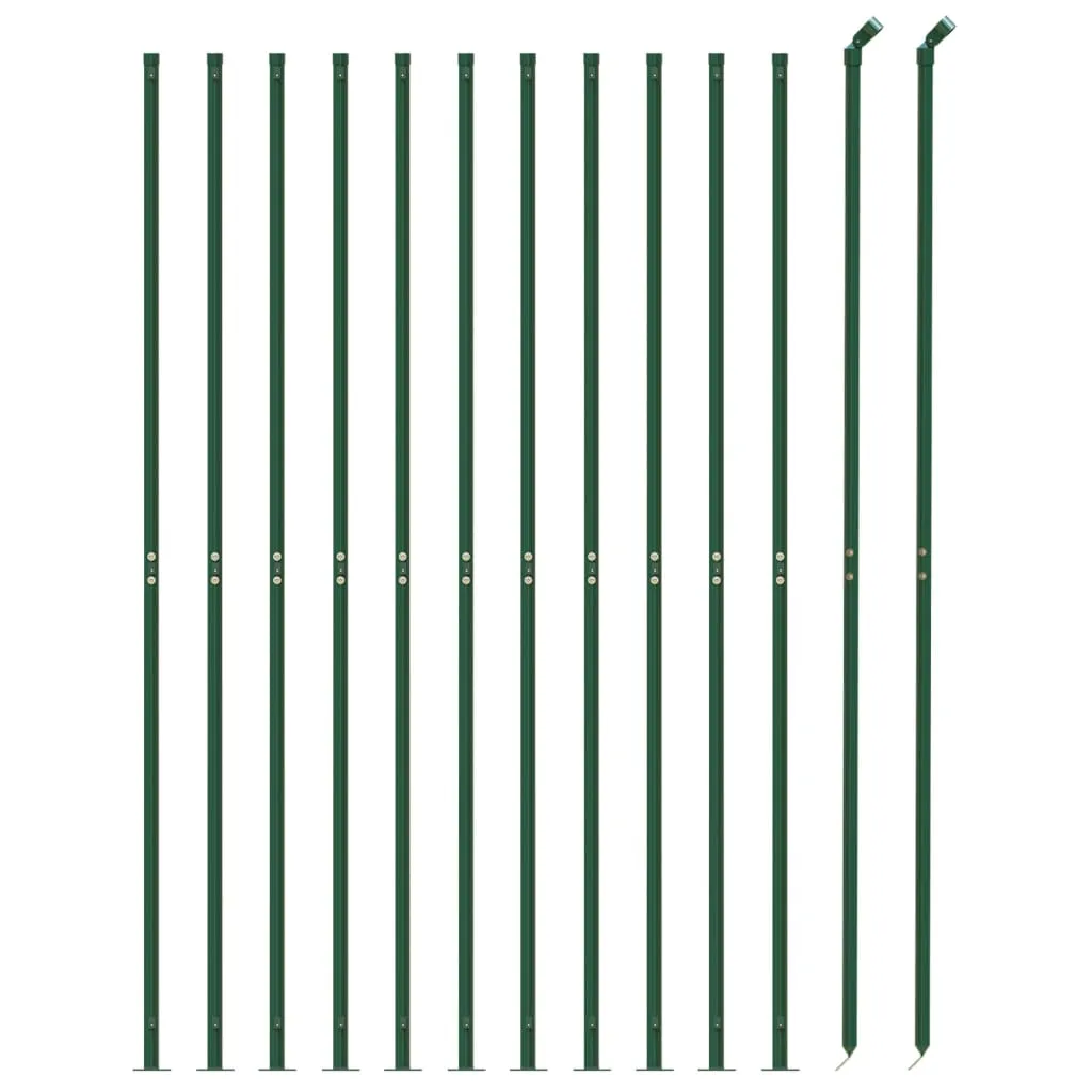 Chain Link Fence with Flange Green 1.8x25 m