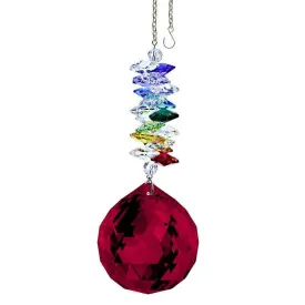 Crystal Ornament Bordeaux Crystal Ball Prism Colorful Swarovski Crystals 4-/12-inch