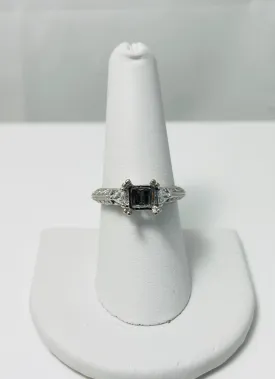 Exquisite 18k White Gold Natural Diamond Ring Mount