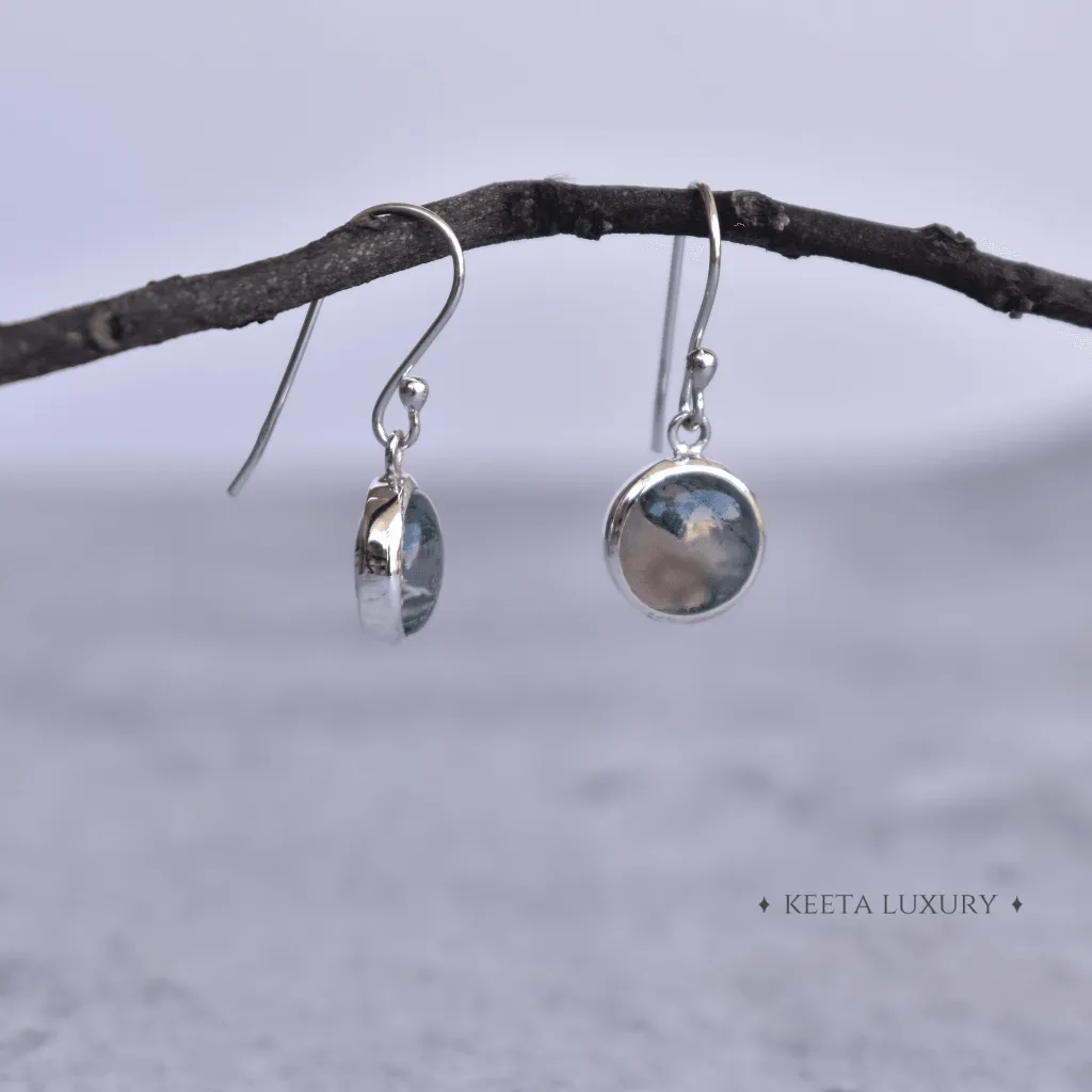 Exquisite -  Moss Agate Earrings