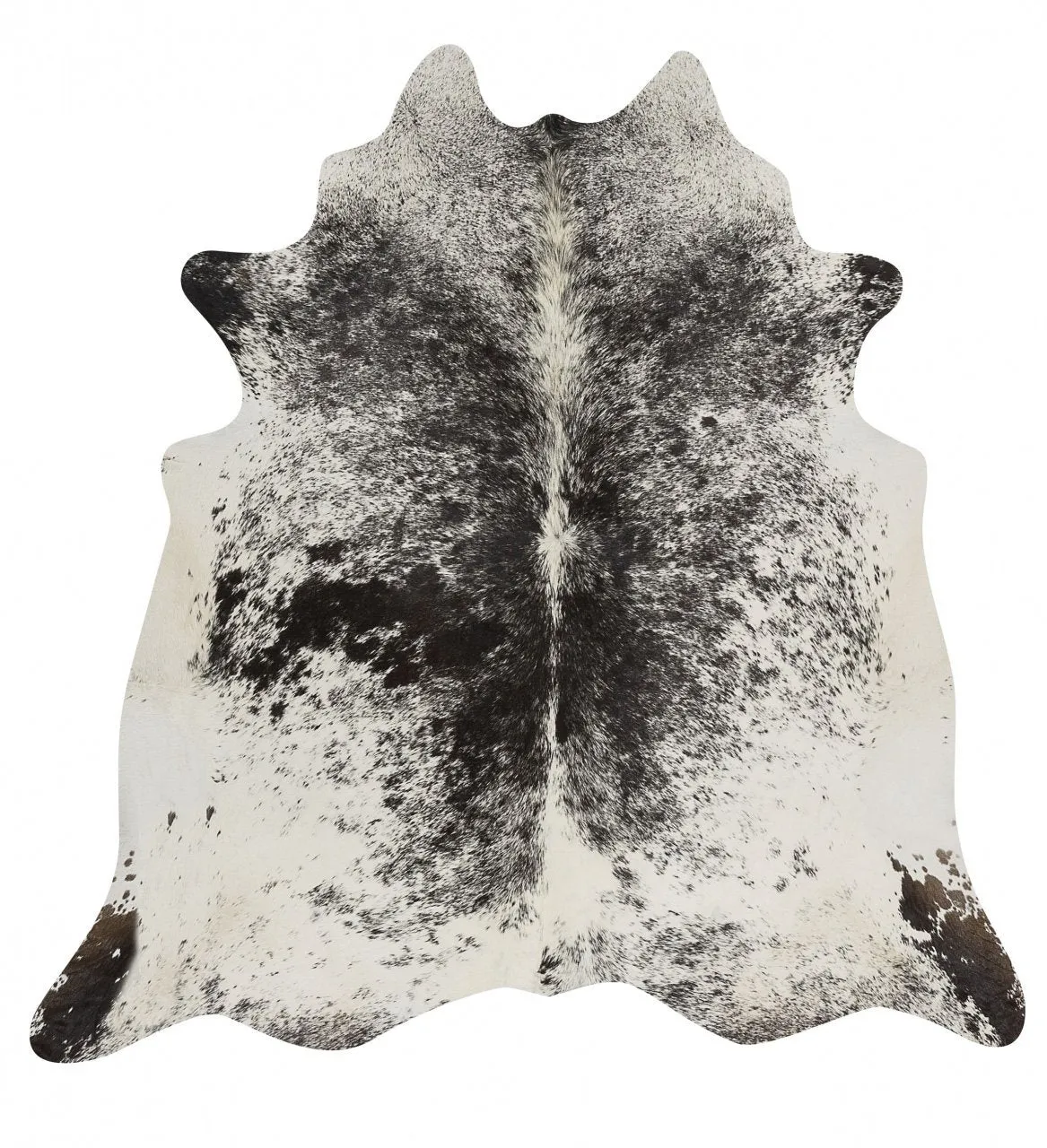 Exquisite Natural Cow Hide Salt & Pepper Black