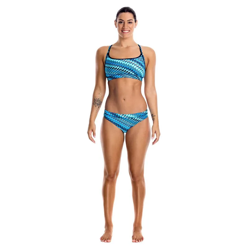 Funkita - Static Blur - Ladies Bikini Sports Top