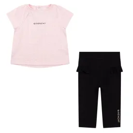 Givenchy Baby Girls Pink & Black Ensemble