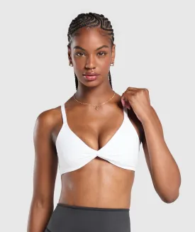 Gymshark Twist Front Bralette - White