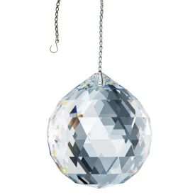 Hanging Crystal Suncatcher 50mm Swarovski Crystal Clear Faceted Ball Prism