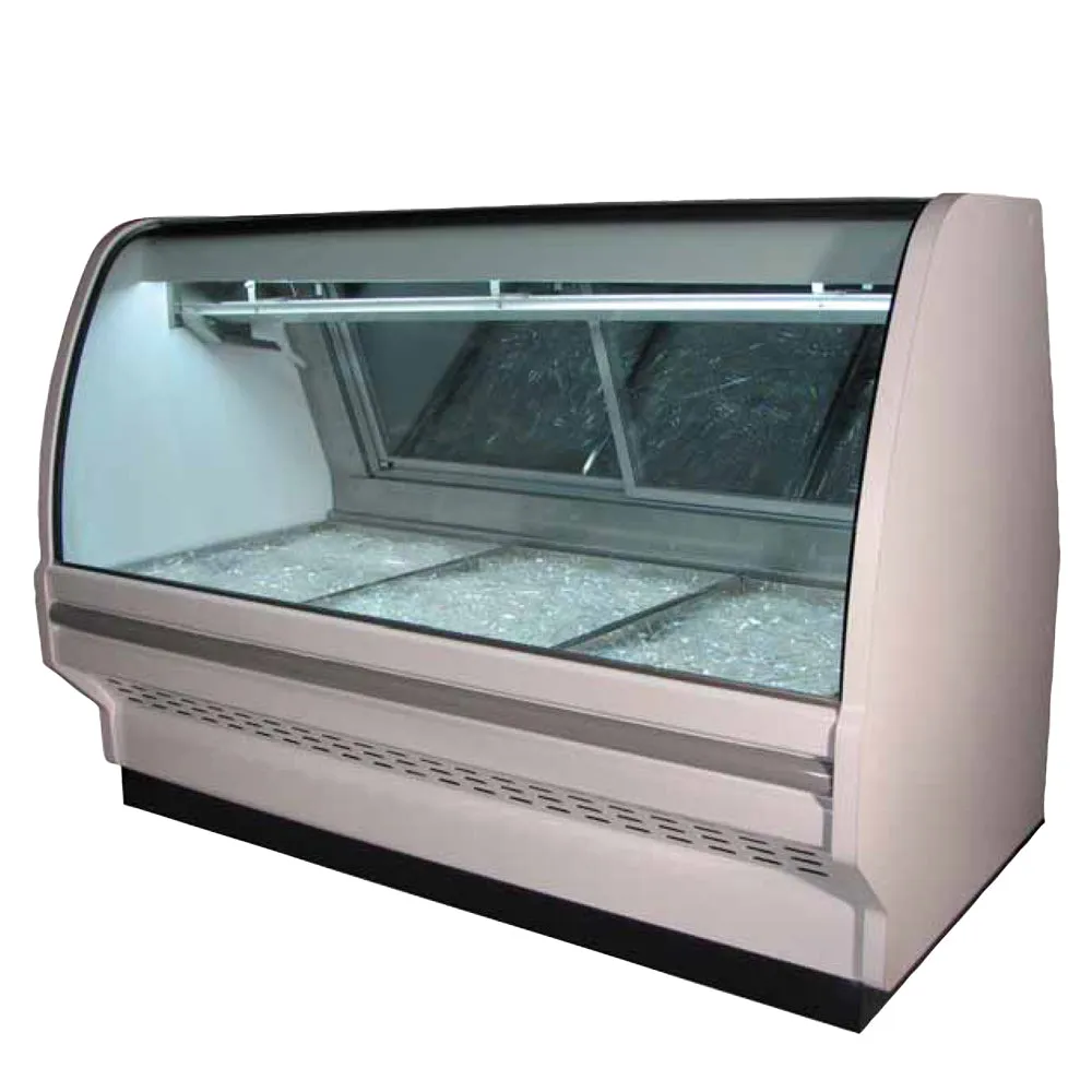 Howard McCray (SC-CFS40E-8C-LED) 100" Wide Refrigerated Fish Display Case with Four Rear Sliding Glass Doors