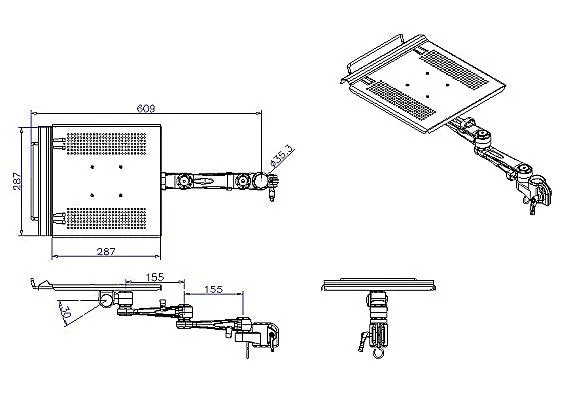 Lindy Desktop Notebook Arm - Notebook Articulating Arm