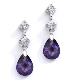 Malia Amethyst Crystal Drop Earring