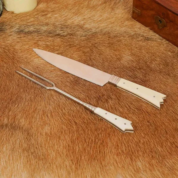 Medieval Fork and Knife set with Bone Handle