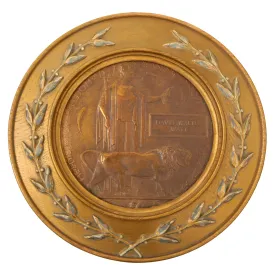 Original British WWI Framed KIA Death Penny Soldier Memorial As Featured In The Book “Trench Art, An Illustrated History” by Jane Kimball on Page 310- David Walter Watt