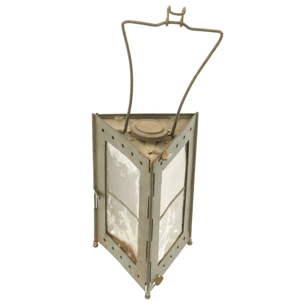 Original French WWI Collapsible Folding Trench Candle Lantern