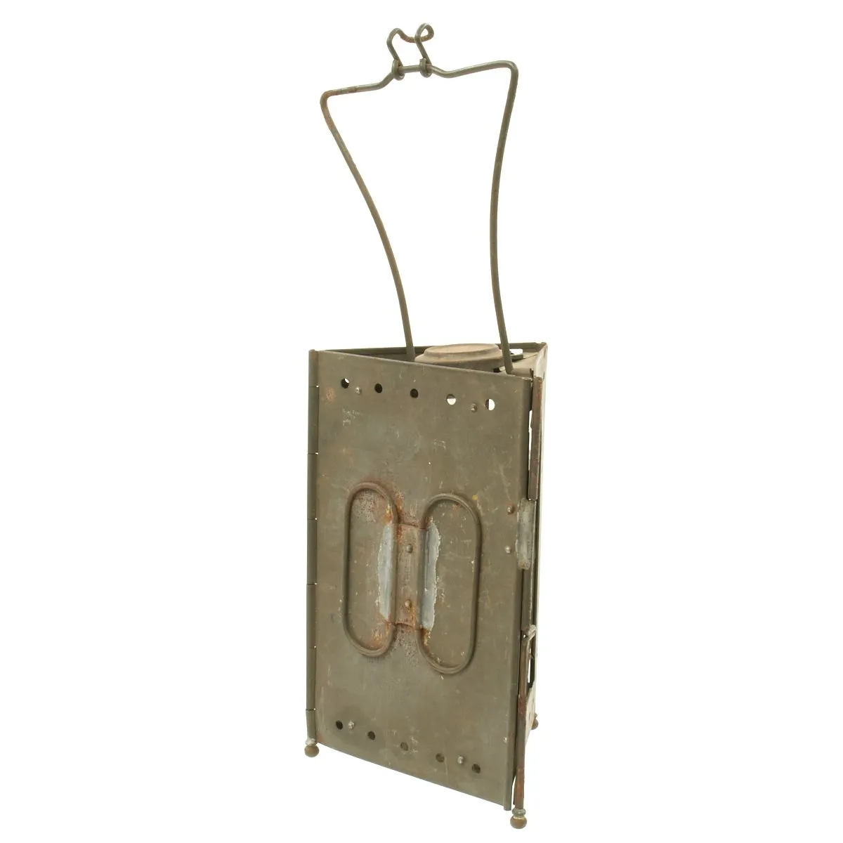 Original French WWI Collapsible Folding Trench Candle Lantern