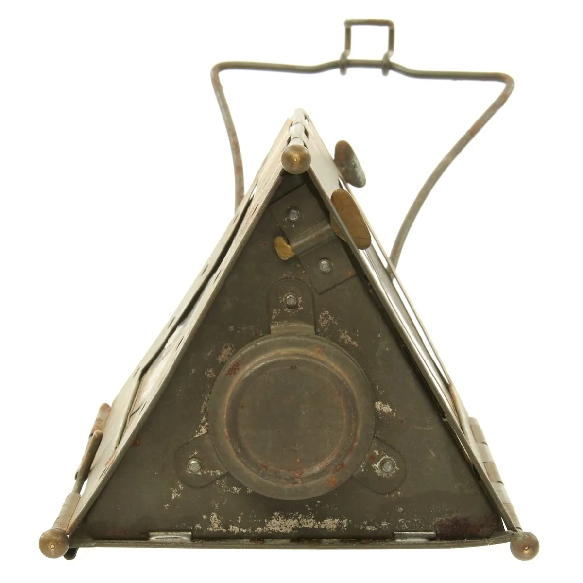 Original French WWI Collapsible Folding Trench Candle Lantern