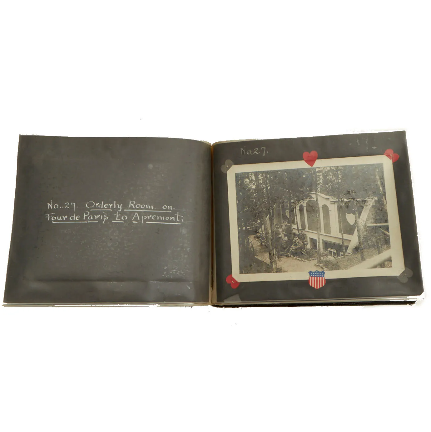 Original German WWI Photo Album Captured By US Army 4th Engineer Battalion During The Meuse-Argonne Offensive