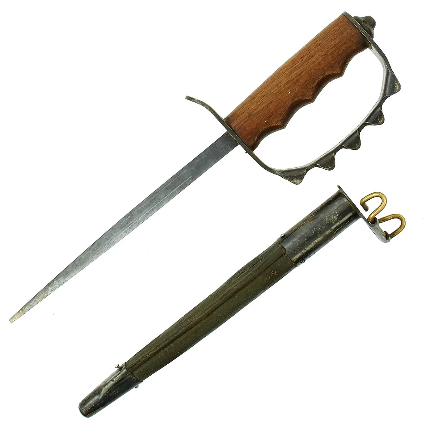 Original U.S. WWI M1917 Trench Knife by American Cutlery Co with 1918 dated Jewell Scabbard