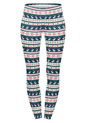 Regular Leggings (8-14 UK Size) - Winter Deer