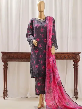 Sadabahar Embroidered Winter Khaddar 3-Piece Suit - Purple