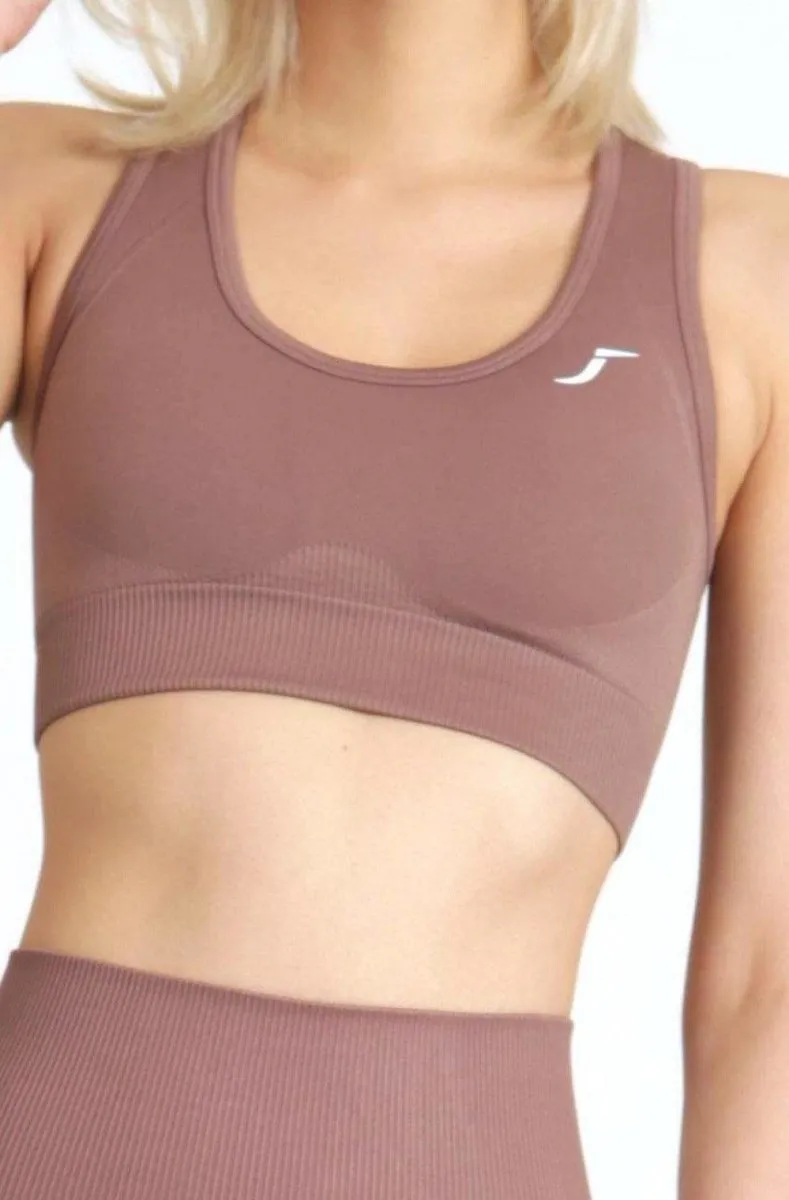 Seamless Sports Bra  - Nude Brown