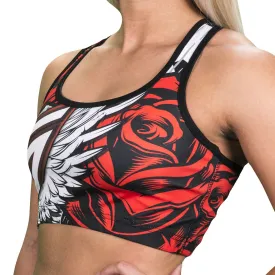 Social Paintball Racerback Sports Bra - Wings