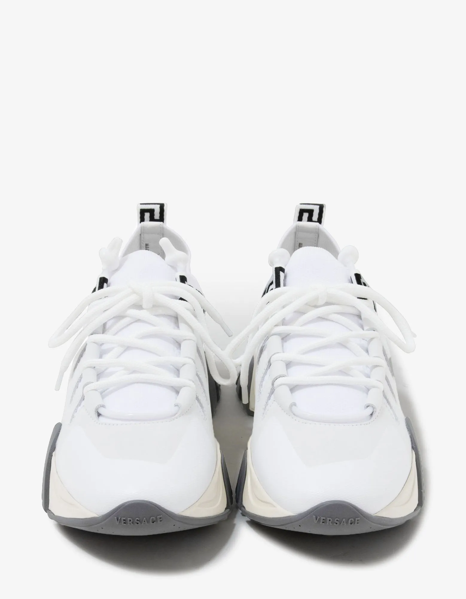 Squalo White Knit Trainers -