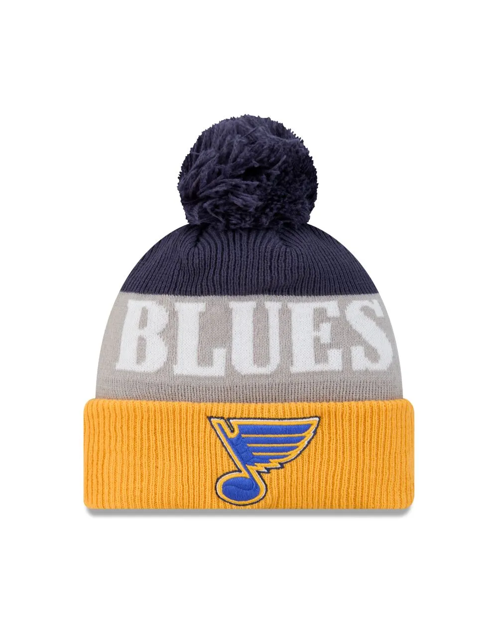 ST. LOUIS BLUES NEW ERA NOTE SHADED POM KNIT - MULTI