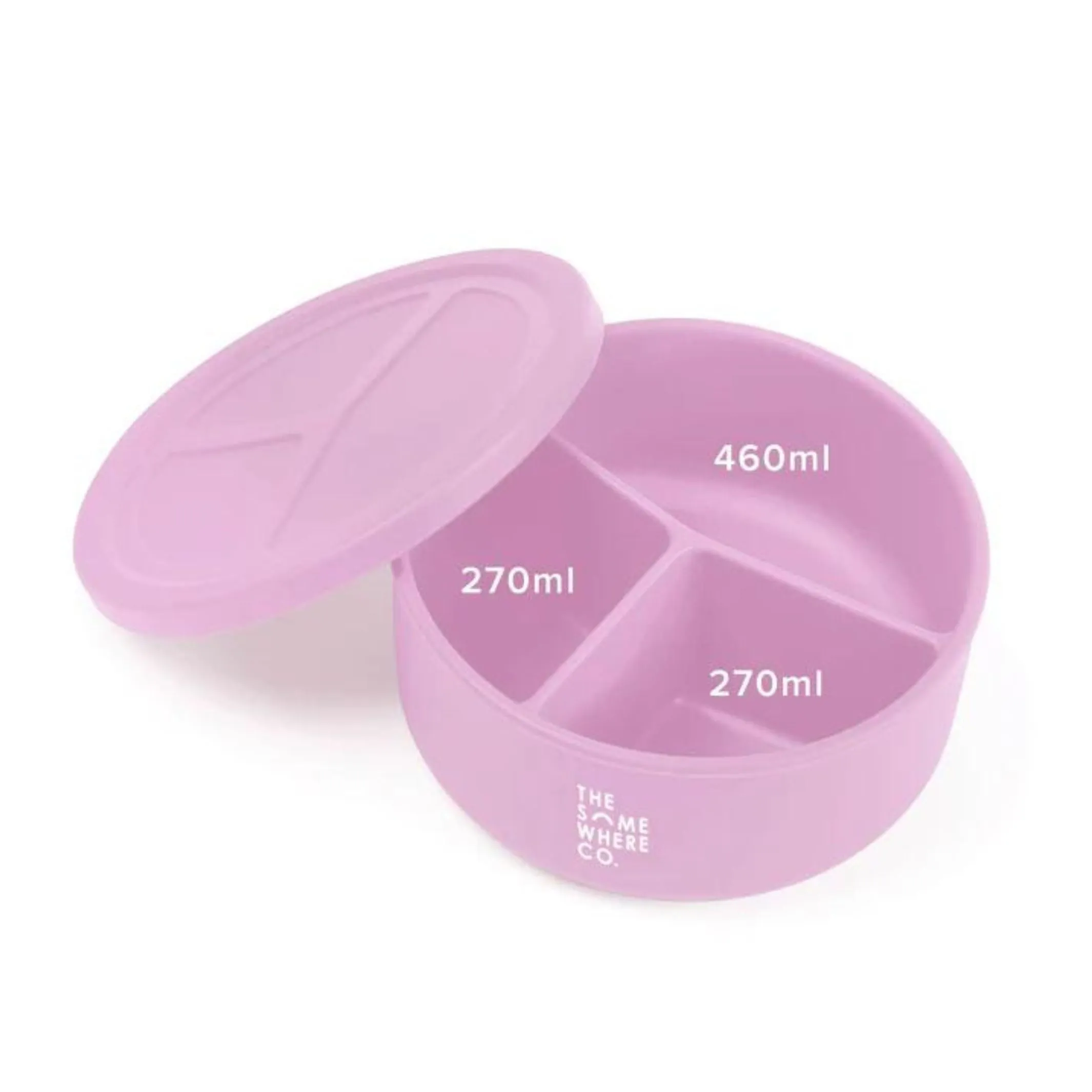 The Somewhere Co Round Silicone Bento Box - Lilac