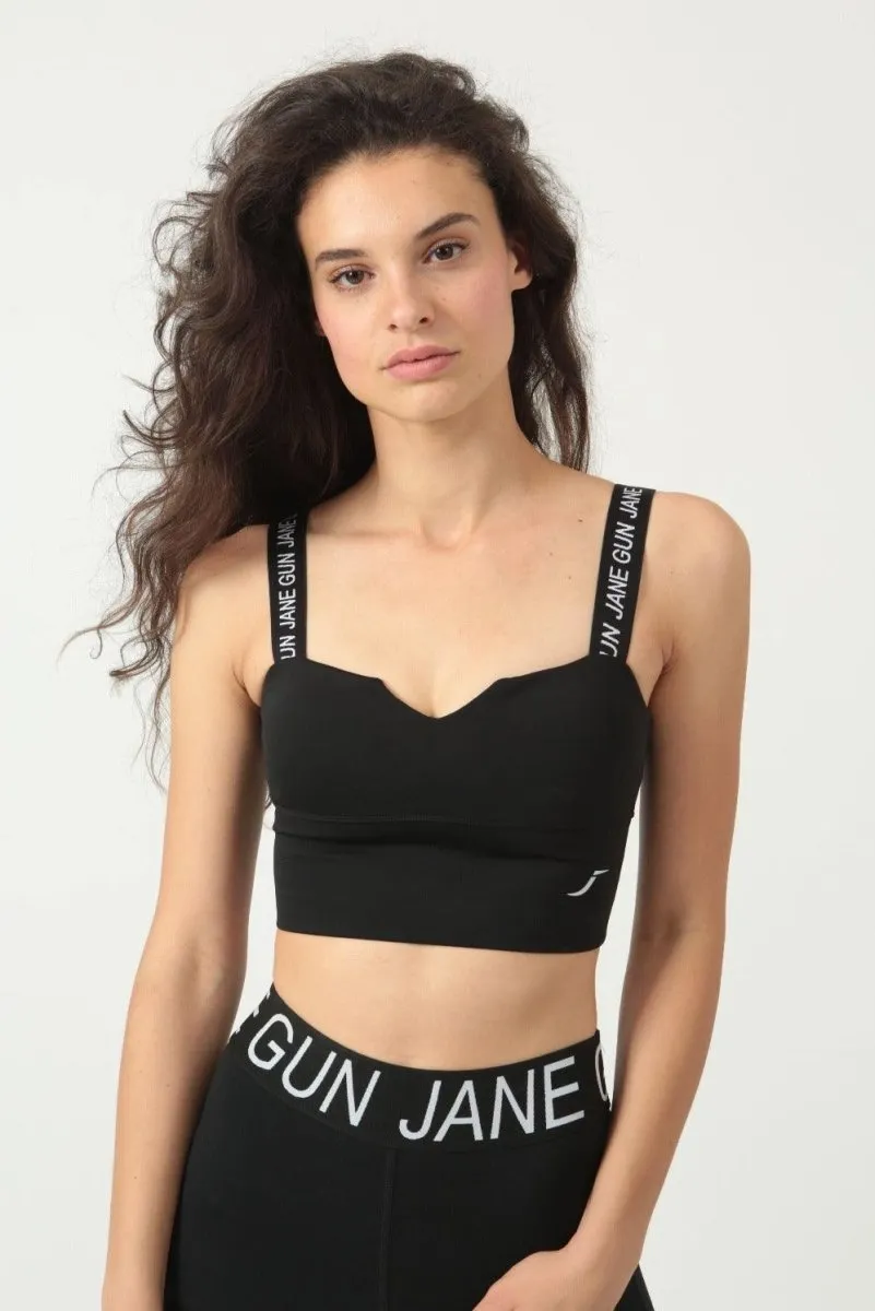 V-Cut Sports Bra - Black