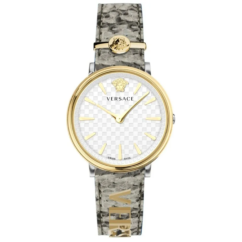 Versace Ladies Watch V-Circle 38mm White Grey VE8104422