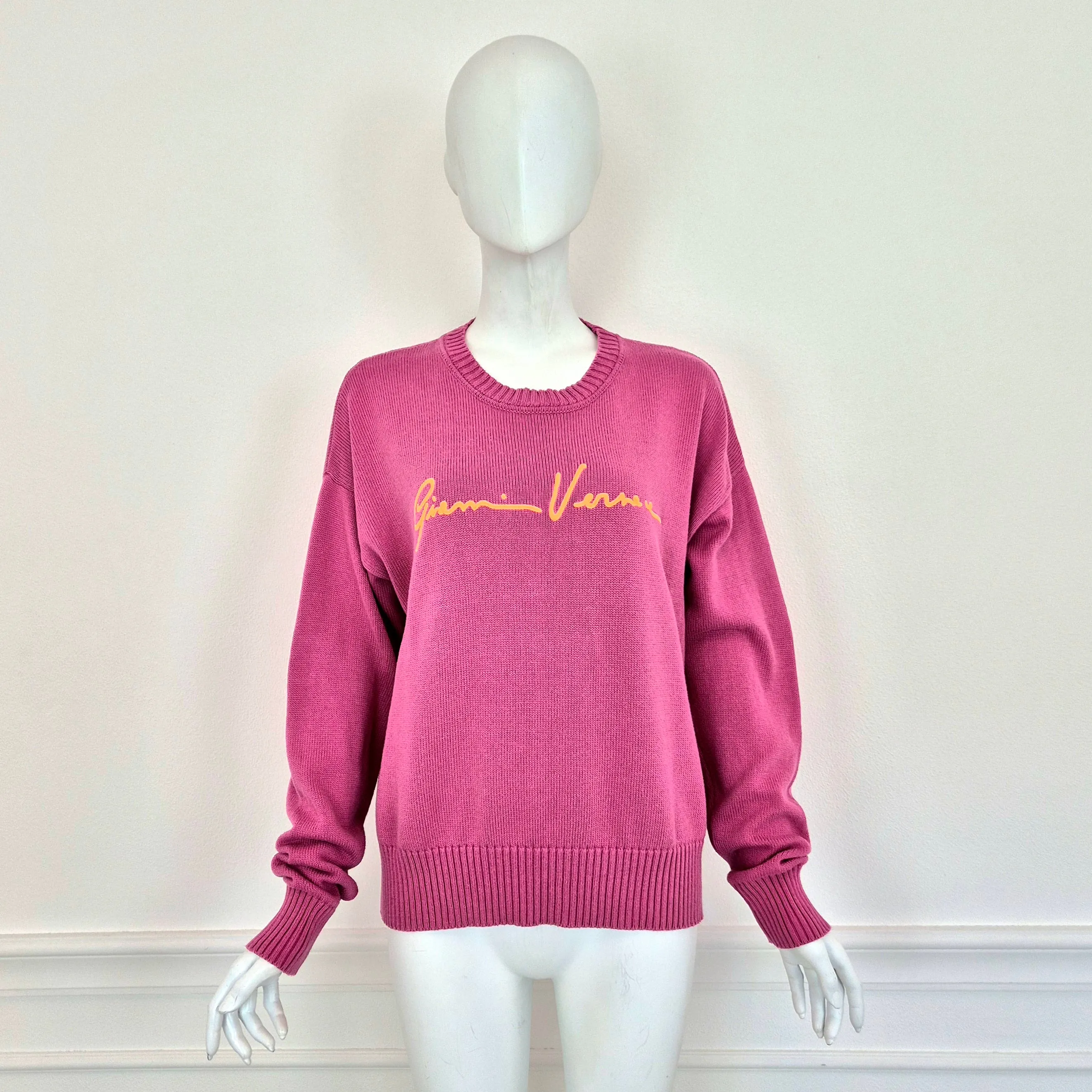 Versace | Maglione in cotone rosa