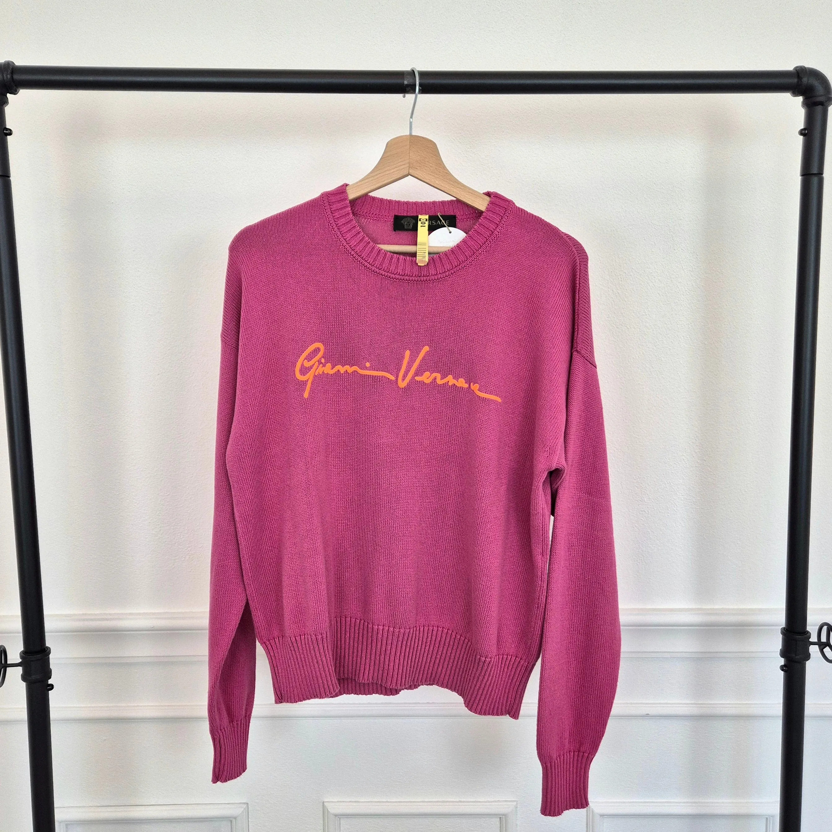 Versace | Maglione in cotone rosa