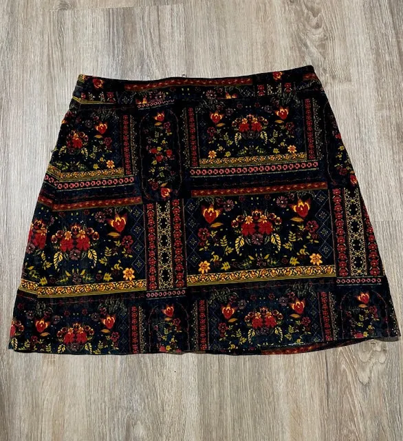 Vintage H&M Velvet  Mini  Skirt  #W168